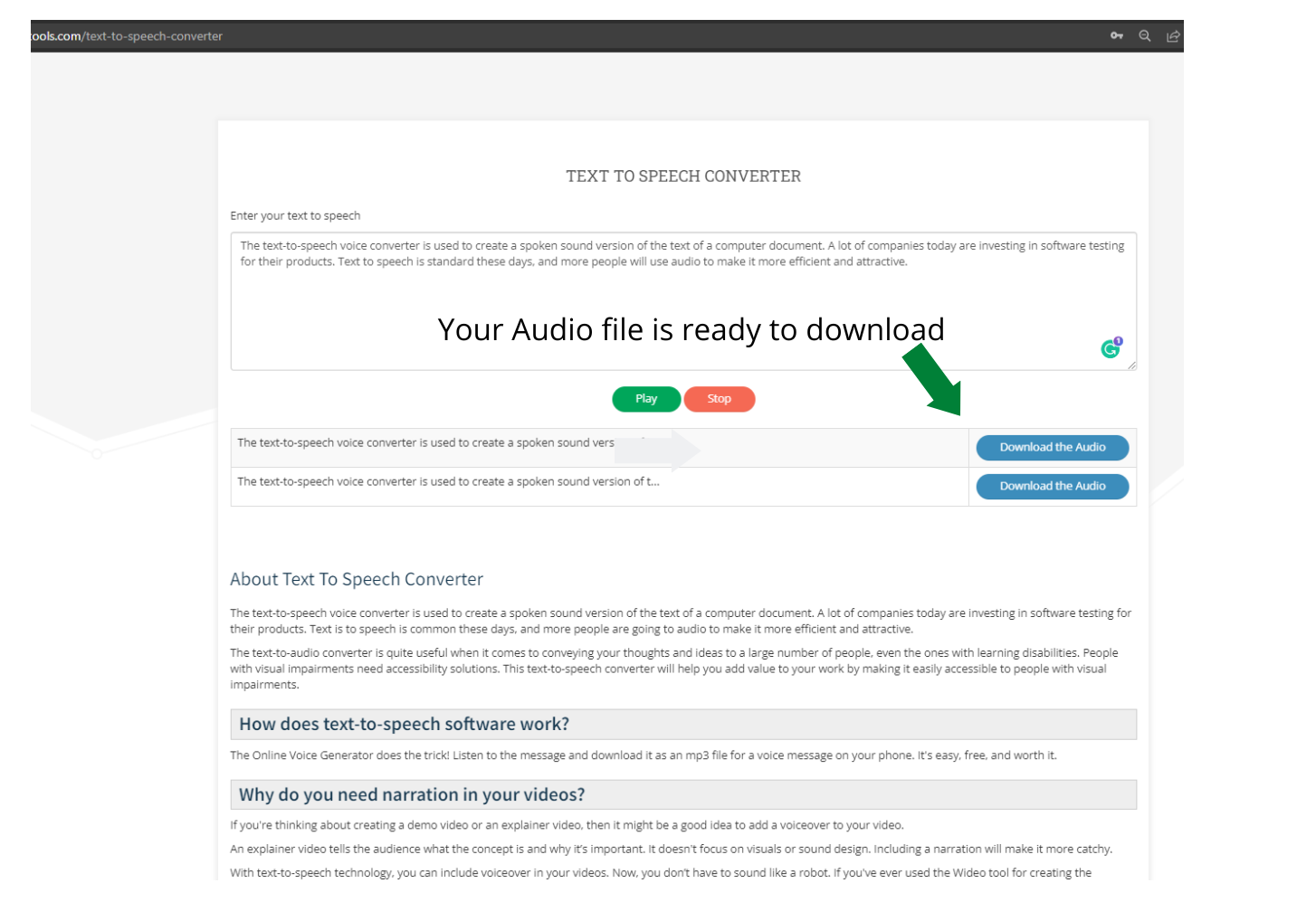 Text To Speech Online Free Unlimited MP3 Download Entire Tools